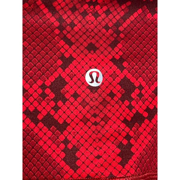 Lululemon Wunder Under Size 4 Leggings Ziggy Snake Red Tide Cranberry - Picture 5 of 9